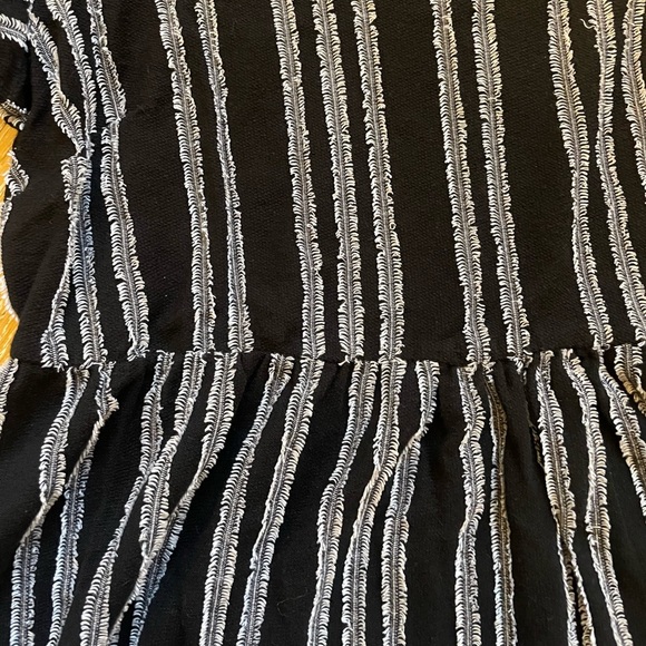 LOFT Navy & White Striped Textured Mini Dress - Picture 4 of 9